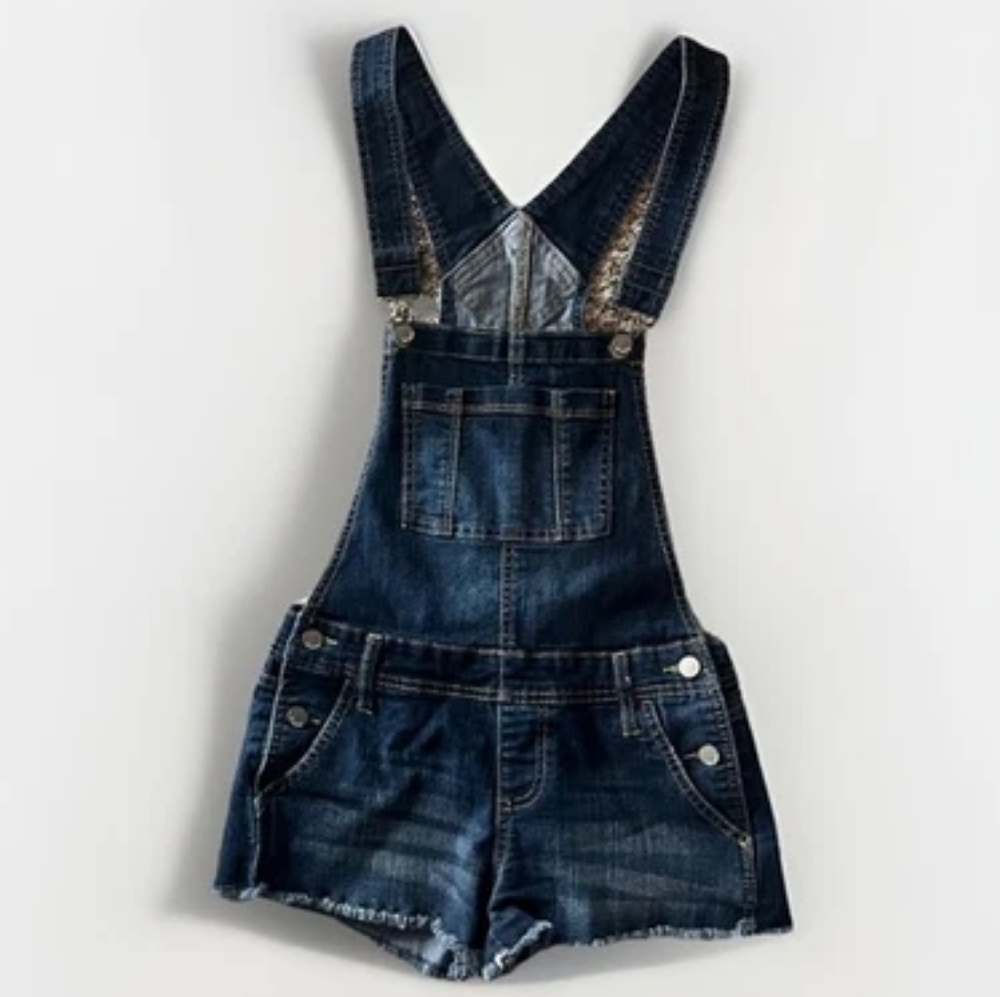 Mudd Blue Denim Short Overalls